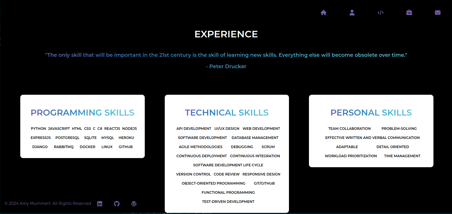 Web Developer Experience