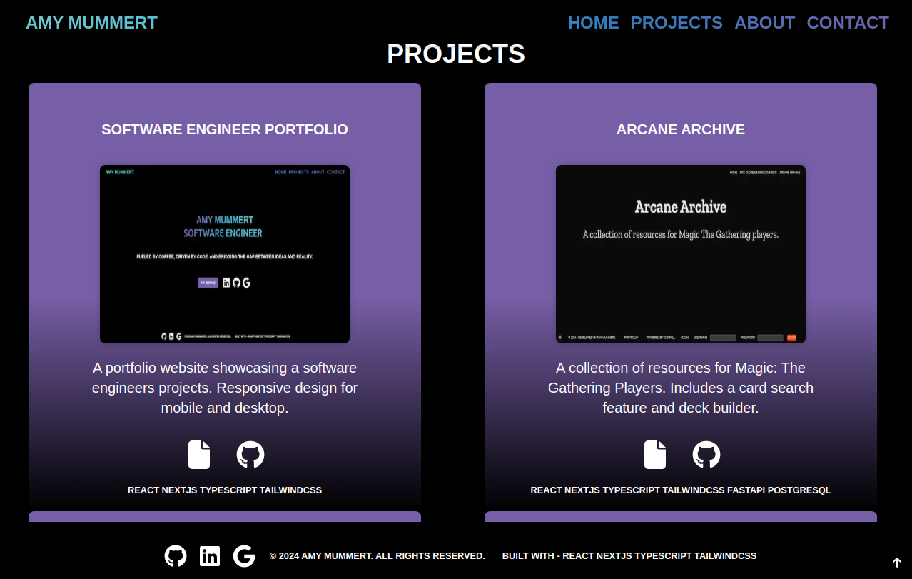 mummert_portfolio | Software Engineer Portfolio